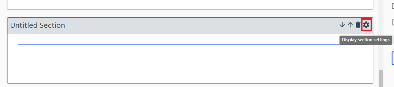 display section settings