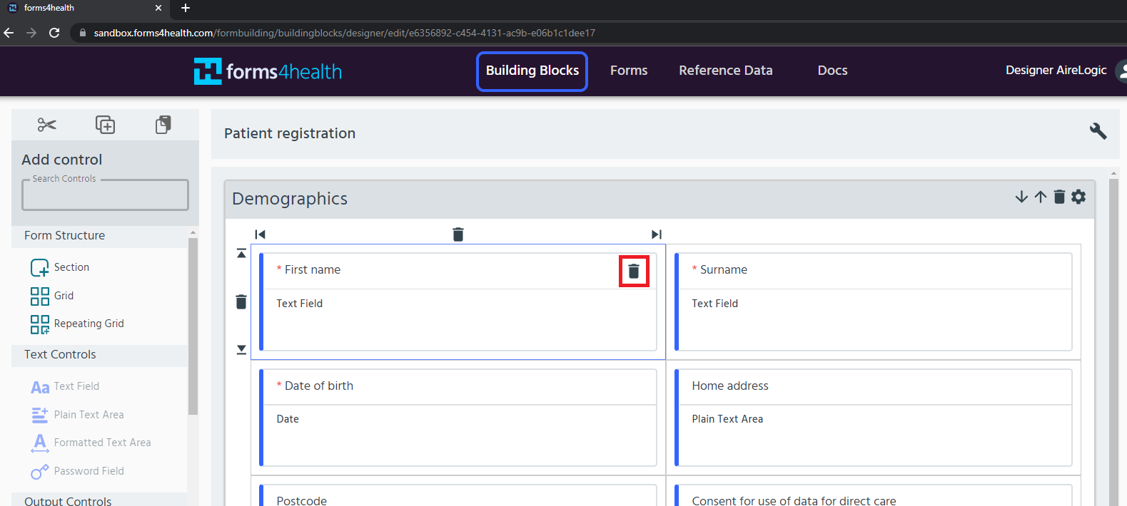 delete or expand data fields