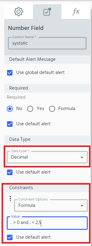 number field options