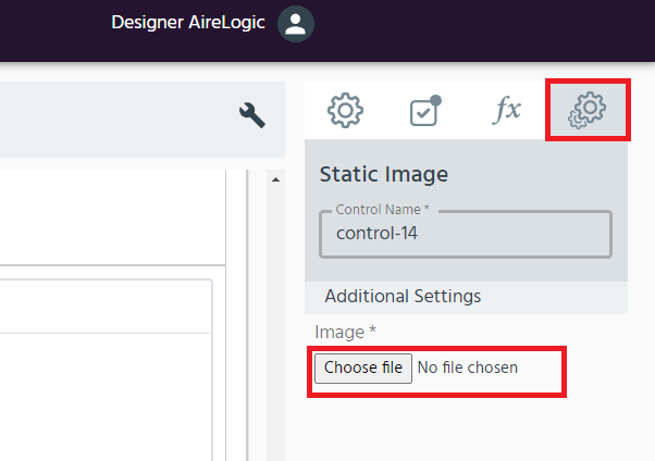 static image control settings