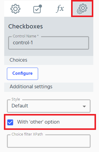 control with other option