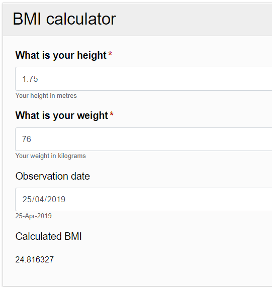 calculated value example