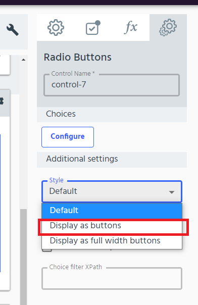 radio buttons style