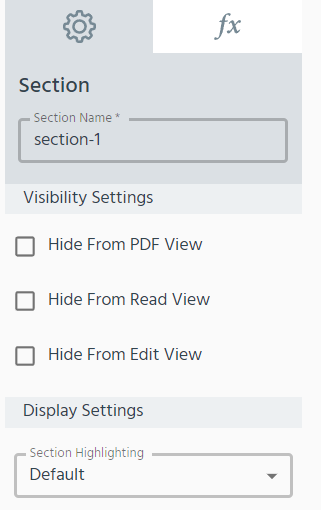 section basic settings